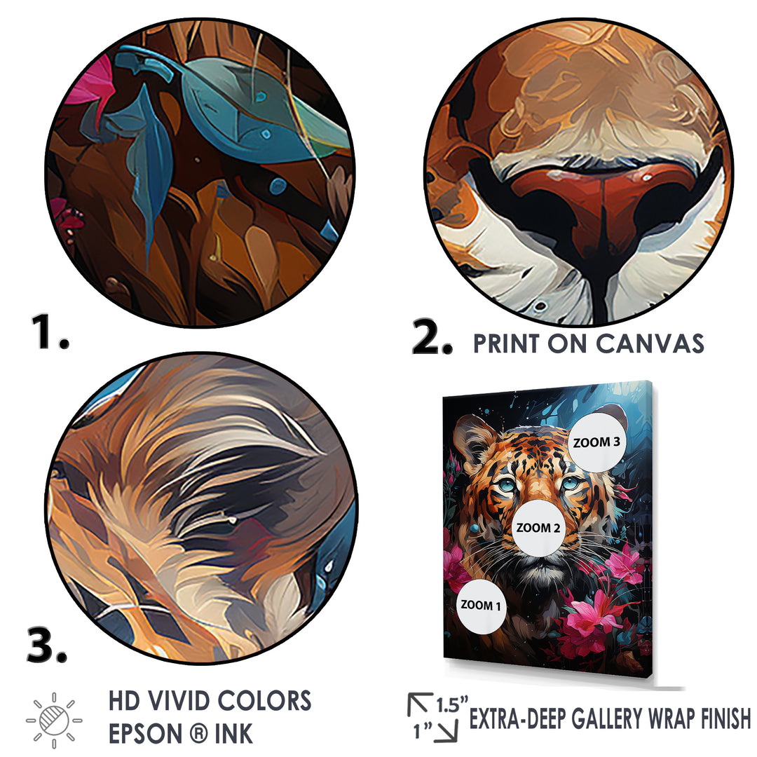 Pop Art Portrait Of A Jaguar - Leopard Wall Art Prints