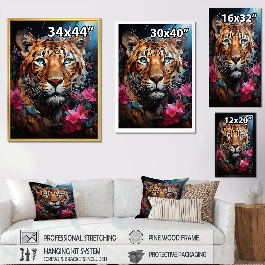 Pop Art Portrait Of A Jaguar - Leopard Wall Art Prints
