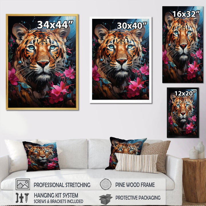 Pop Art Portrait Of A Jaguar - Leopard Wall Art Prints
