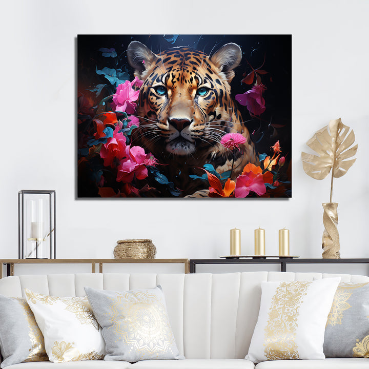 Romantic Jaguar Enigma - Beige Leopard Wall Art