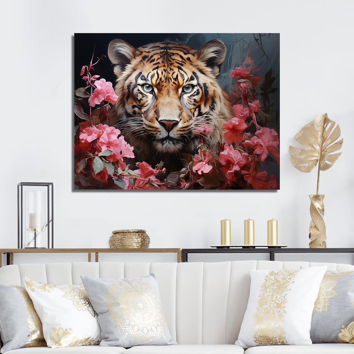 Romantic Tiger Enigma - Beige Tiger Wall Art