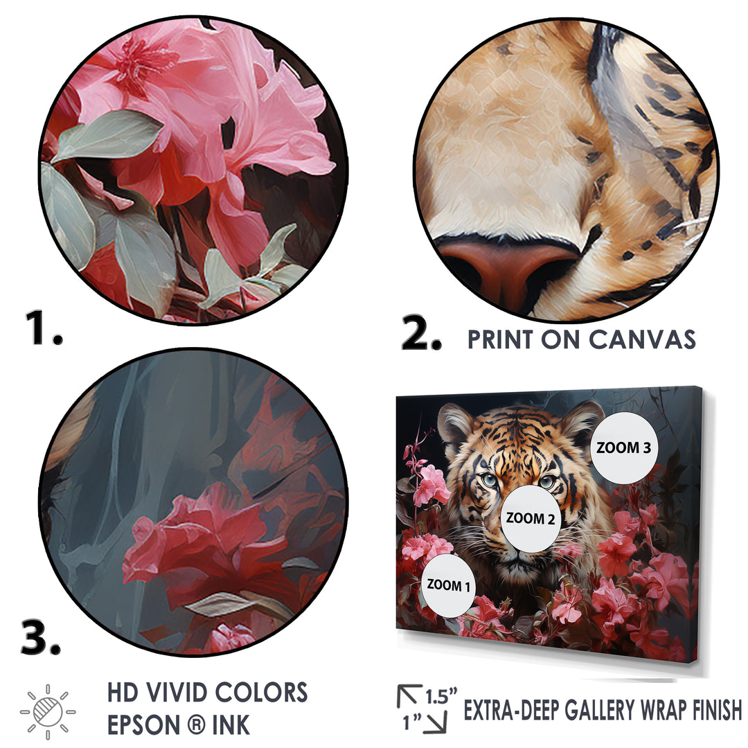 Romantic Tiger Enigma - Beige Tiger Wall Art