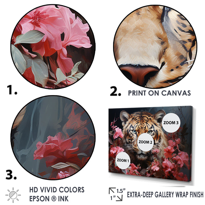 Romantic Tiger Enigma - Beige Tiger Wall Art