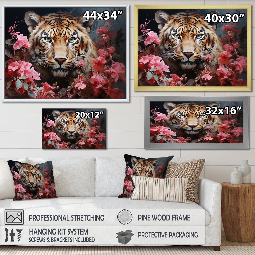 Romantic Tiger Enigma - Beige Tiger Wall Art