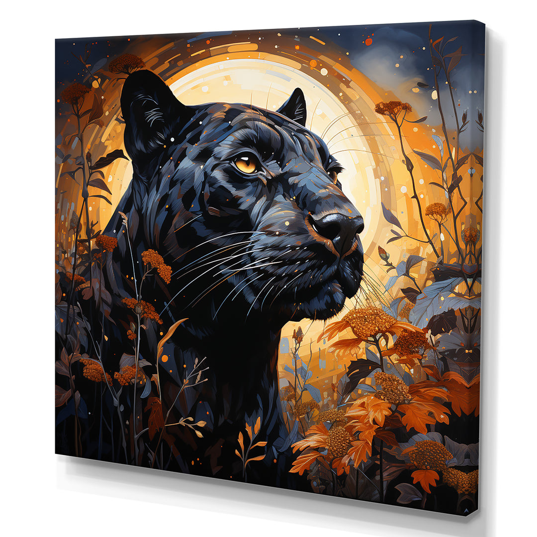 Moonlight Majestic Black Panther - Panther Bedroom Wall Art