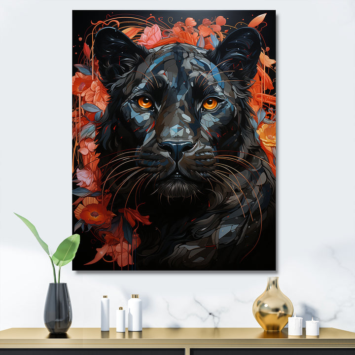 Graffiti Urban Panther Presence - Panther Canvas Wall Art