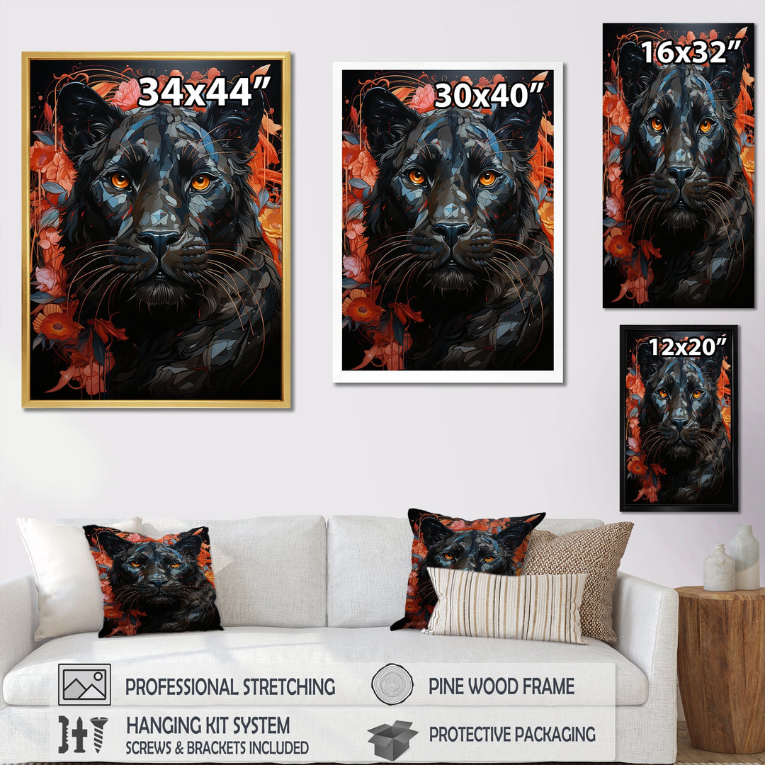 Graffiti Urban Panther Presence - Panther Canvas Wall Art