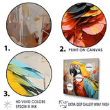 Yellow Parrot Tropical Tempest - Parrot Canvas Wall Art