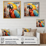Yellow Parrot Tropical Tempest - Parrot Canvas Wall Art