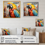 Yellow Parrot Tropical Tempest - Parrot Canvas Wall Art