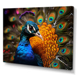 Majestic Colorful Peacocks Harmony - Blue Peacock Wall Art