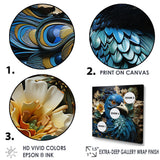 Majestic Flowerful Peacocks Harmony - Blue Peacock Wall Art