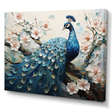 Flower Peacock S Vibrant Display I - Animals Canvas Wall Art