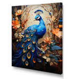 Majestic Blooming Plumage Peacock - Peacock Living Room Wall Art