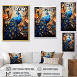 Majestic Blooming Plumage Peacock - Peacock Living Room Wall Art