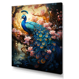 Fantasy Peacock In Enchanted Blooms - Peacock Canvas Wall Art