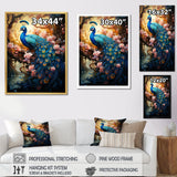 Fantasy Peacock In Enchanted Blooms - Peacock Canvas Wall Art