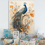 Vintage Fantasy Peacock In Enchanted Flowers - Peacock Wall Decor