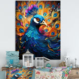 Peacocks Royal Plumage - Peacock Framed Canvas Art