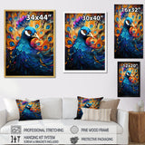 Peacocks Royal Plumage - Peacock Framed Canvas Art