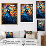Peacocks Royal Plumage - Peacock Framed Canvas Art