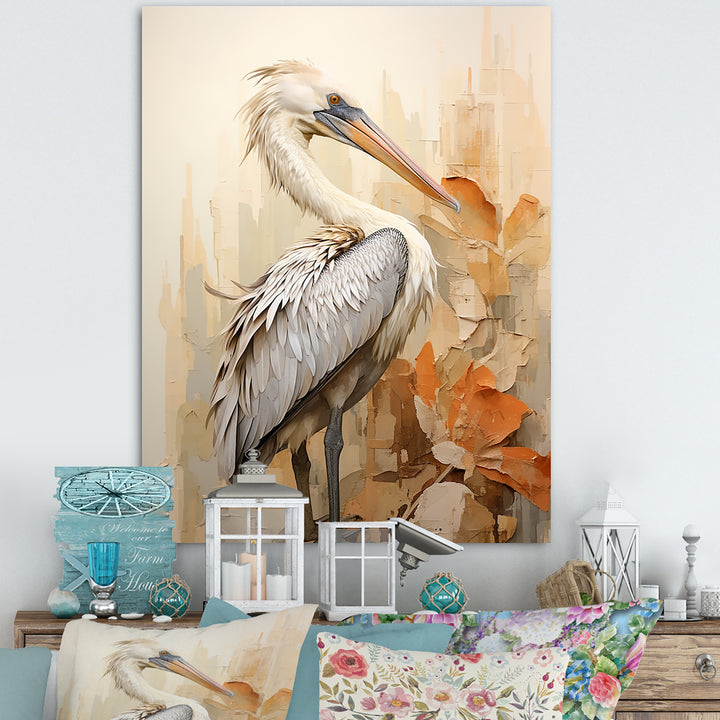 Pelican S Tranquil Perch - Pelican Canvas Wall Art