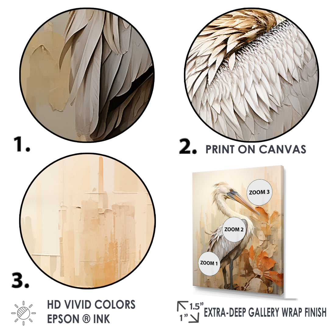 Pelican S Tranquil Perch - Pelican Canvas Wall Art