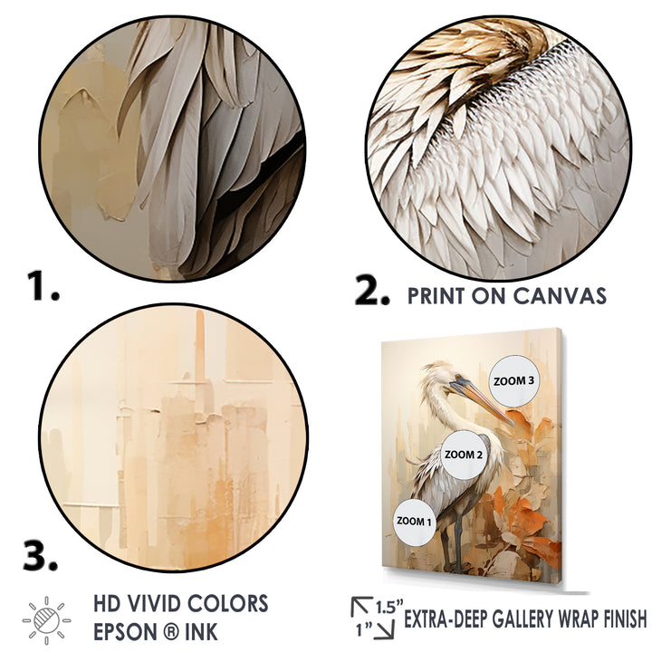 Pelican S Tranquil Perch - Pelican Canvas Wall Art