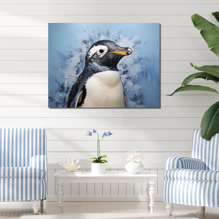 Minimalism Penguin Portrait - Penguin Wall Art Prints