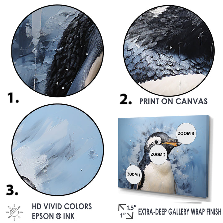 Minimalism Penguin Portrait - Penguin Wall Art Prints