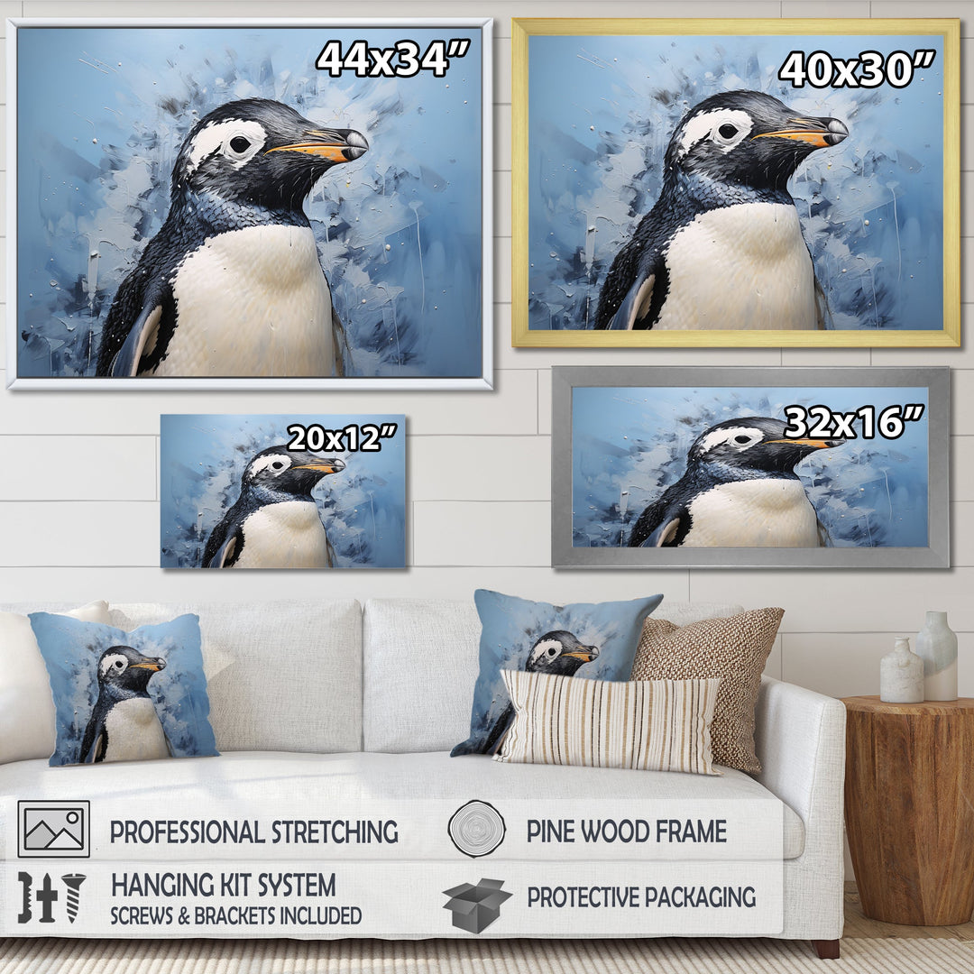 Minimalism Penguin Portrait - Penguin Wall Art Prints