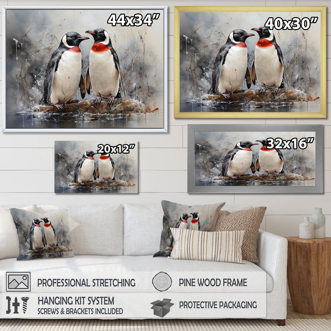 Penguin Dreamscape - Penguin Framed Canvas Art
