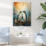 Snowy Penguin Family Wonders - Penguin Home Decor Art