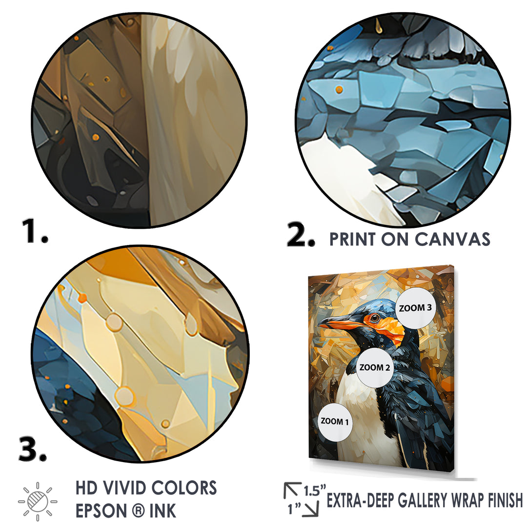 Curious Penguins Snowy Wonders - Penguin Living Room Wall Art