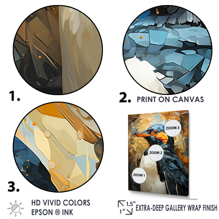 Curious Penguins Snowy Wonders - Penguin Living Room Wall Art