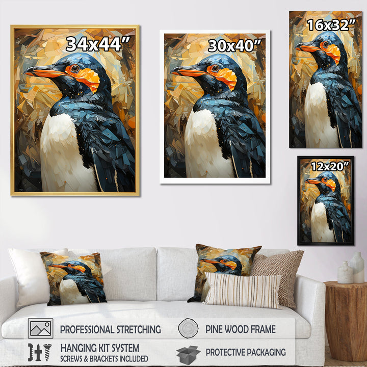 Curious Penguins Snowy Wonders - Penguin Living Room Wall Art