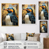 Curious Penguins Snowy Wonders - Penguin Living Room Wall Art