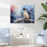 Snowy Penguin Wonders - Penguin Canvas Wall Art