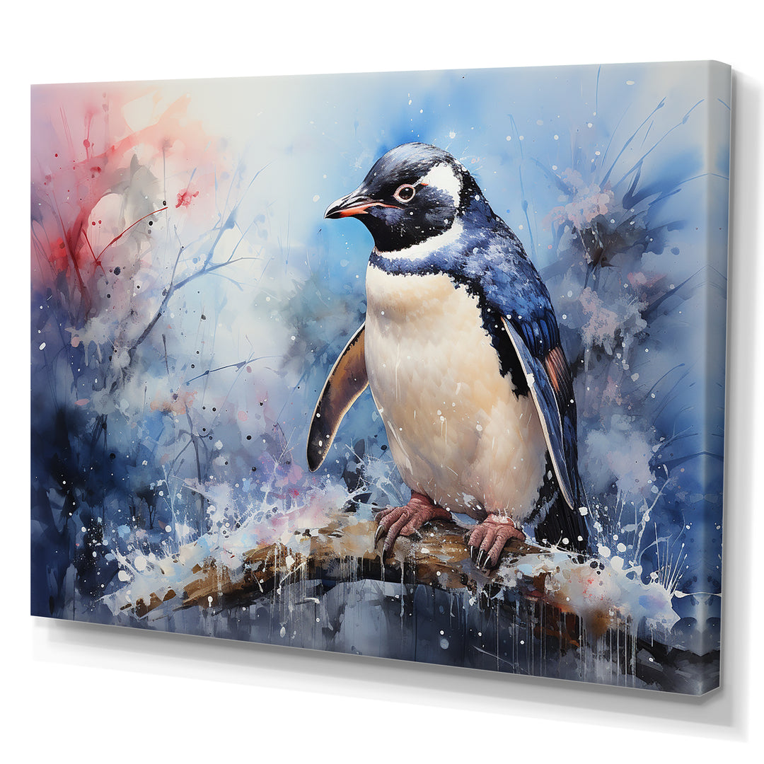 Snowy Penguin Wonders - Penguin Canvas Wall Art