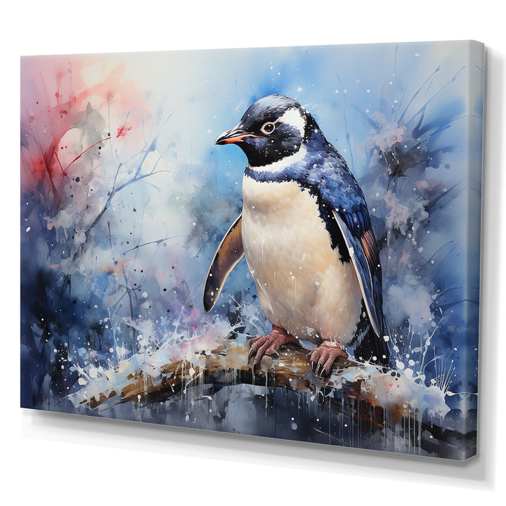 Snowy Penguin Wonders - Penguin Canvas Wall Art