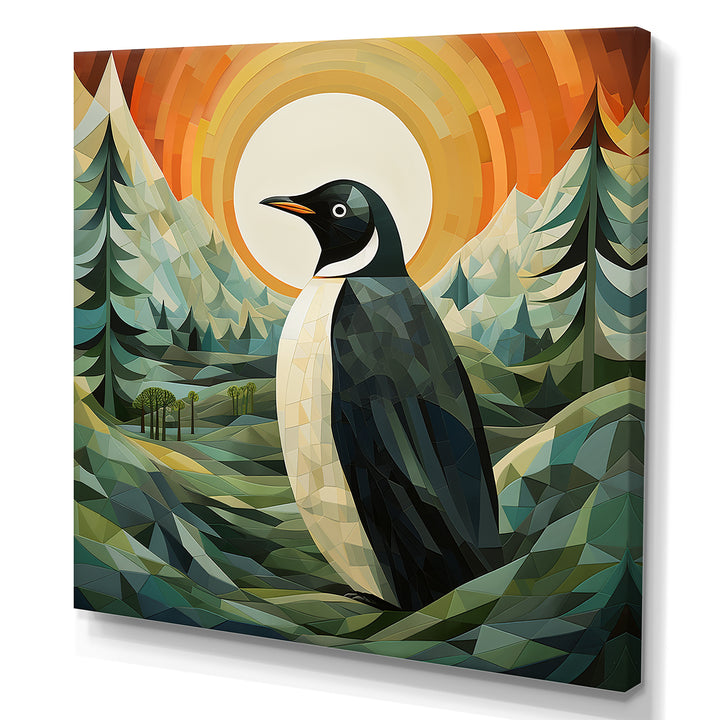 Penguin Forest At Sunset - Penguin Wall Decor