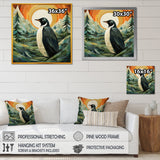 Penguin Forest At Sunset - Penguin Wall Decor