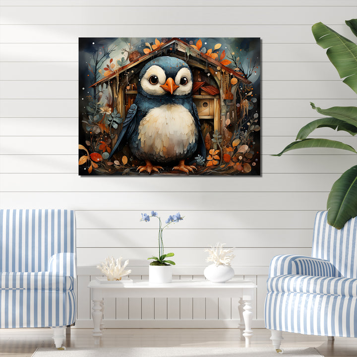 Playful Penguin Playhouse - Penguin Wall Art Prints
