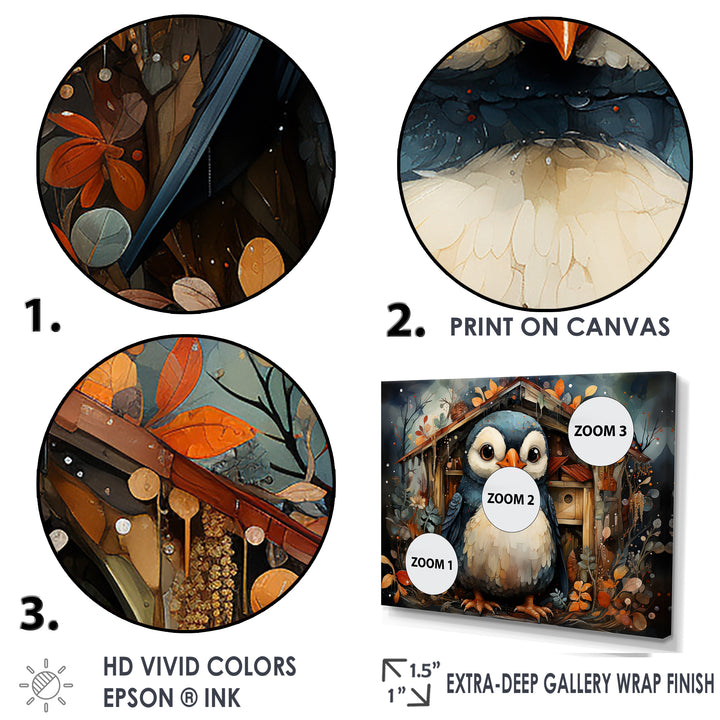 Playful Penguin Playhouse - Penguin Wall Art Prints