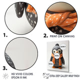 Playful Penguin Toy - Penguin Framed Canvas Art
