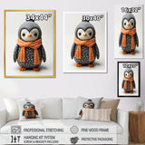 Playful Penguin Toy - Penguin Framed Canvas Art