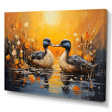 Playful Pond Ducks - Duck Canvas Wall Art