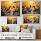 Playful Pond Ducks - Duck Canvas Wall Art