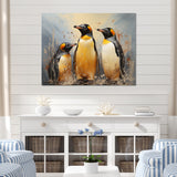 Playful Snow Wonders Penguins - Penguin Canvas Wall Art