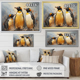 Playful Snow Wonders Penguins - Penguin Canvas Wall Art